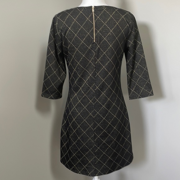 SHIFT DRESS BLACK & GOLD SHIMMER - Picture 3 of 9